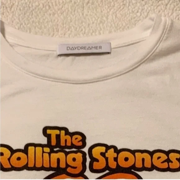 Daydreamer Rolling Stones White Lips Tee Short Sleeve T Shirt - Picture 7 of 10